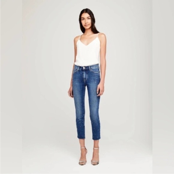 L'AGENCE Denim - L’AGENCE El Matador High Rise Raw Hem Jeans 25 in Dev Wash cropped